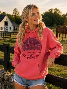Brisco Apparel Kentucky “The Bluegrass State” pullover hoodie size S